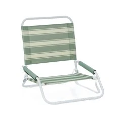 Hot Sale 🎁 Australia Only - Marquee Green Striped Compact Low Chair Stripe Green Bay / Green Tint 👏