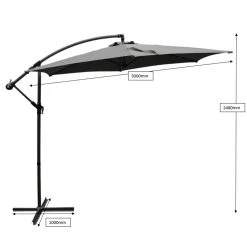 Best reviews of 🧨 Australia Sale - Marquee 3m Charcoal Cantilever Umbrella ✨ -Marquee Sales Store 103187e8b64849239d0426bc08f85ed1