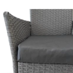 Flash Sale ❤️ Marquee 3pcs Steel Rattan Glass Setting Grey Other - To Australia 🎉 -Marquee Sales Store 10641b182f9b4fbb9828a92ac164da86