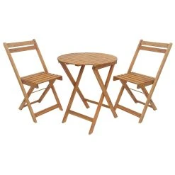 Best deal ✨ Marquee 3 Piece Timber Folding Bistro Setting Other - To Australia 🥰