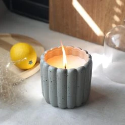 Brand new 😀 Australia Sale - Marquee 118 X 118mm Pinstripe Grey Freckle Ceramic Citronella Candle 💯 -Marquee Sales Store 30efbbb89667472d9602d1e1003ee60a