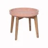 Wholesale 🤩 Australia Only - Marquee Terracotta Ceramic Side Table With Timber Legs ❤️