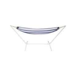Promo 😍 Marquee Double Hammock Kit Blue And Green Stripe With White Frame - To Australia ✔️