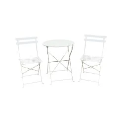 Coupon โค๏ธ Australia Sale - Marquee Coconut Milk Troca 3 Piece Steel Bistro Setting โญ