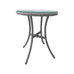 Flash Sale ❤️ Marquee 3pcs Steel Rattan Glass Setting Grey Other - To Australia 🎉 -Marquee Sales Store 6ff5679a93a246cdb7142c2ee7dc0323