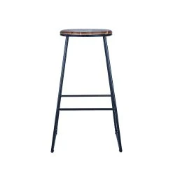 Coupon โ๏ธ Marquee Industrial Acacia Bar Stool Black - To Australia ๐