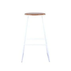 Best Sale 🛒 Australia Only - Marquee Industrial Acacia Bar Stool White 👏