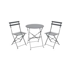 Best Sale 🌟 Australia Only - Marquee Grey 3 Piece Troca Steel Bistro Setting 🥰