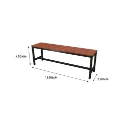 Best Sale 😉 Australia Sale - Marquee 135cm Trentham Outdoor Bench Black And Natural ⌛ -Marquee Sales Store bd5d6c5985ec4eb4b9003f9fc73a2c3a