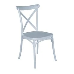 Outlet ๐ Australia Only - Marquee White Cross-Back Dining Chair ๐