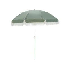 Outlet โจ Marquee 1.6m Solid Green Beach Umbrella With Tassels Solid Green Bay - To Australia ๐
